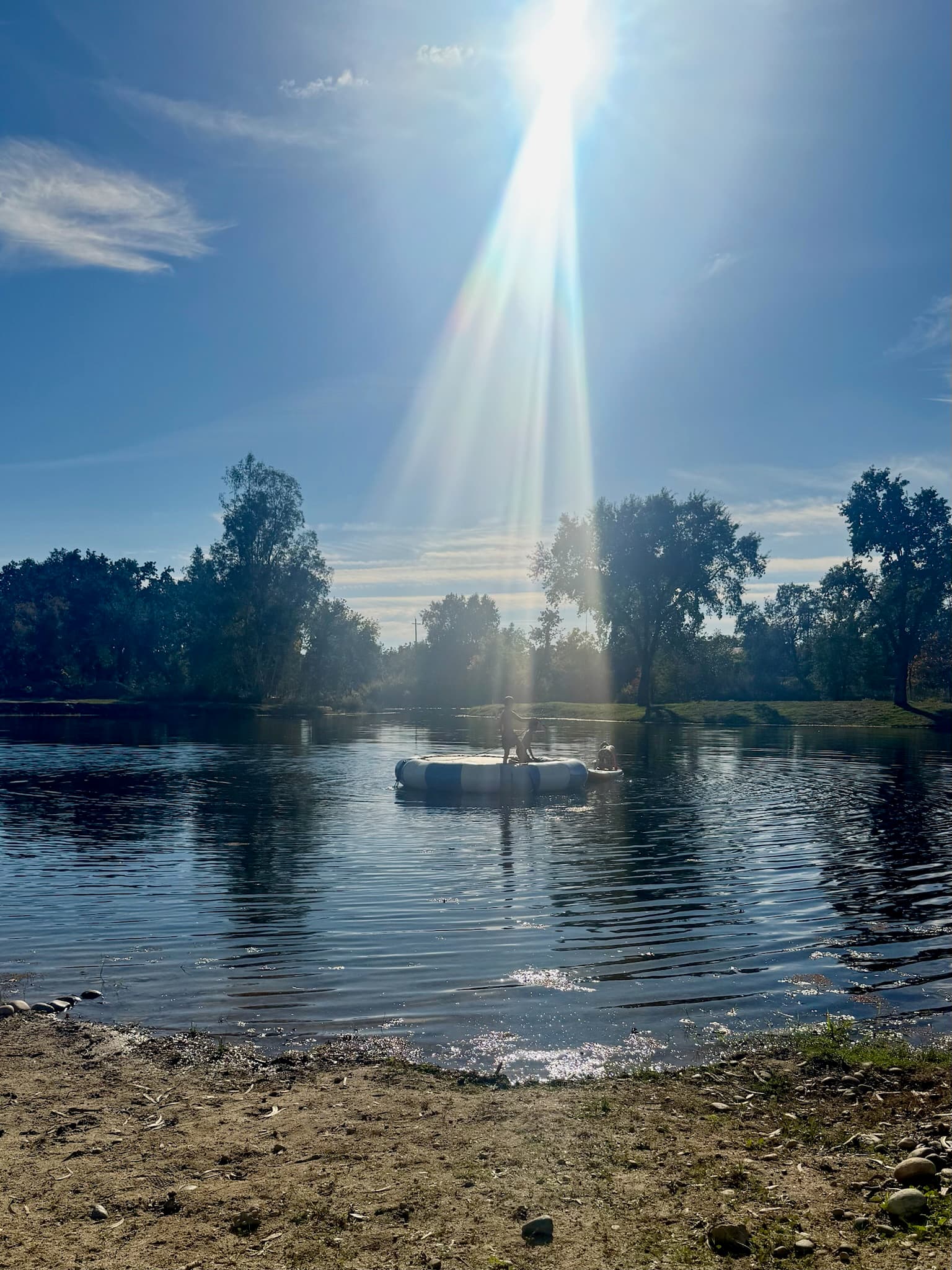 Morning light over the pond on the Wild Things campus
